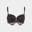 Soutien-gorge corbeille dentelle à coque noir femme