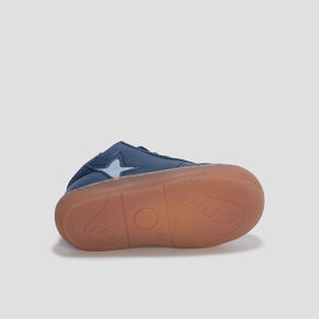 bottillons zippes en cuir bleu bebeg Bottillons zippés en cuir bleu bébé garçon