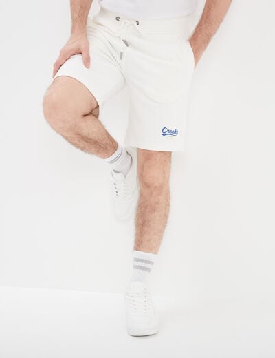 Short de jogging droit Creeks blanc homme