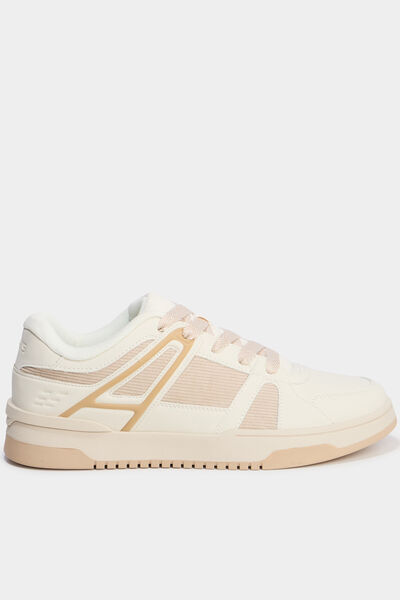 Tennis basses &agrave; lacets sable homme