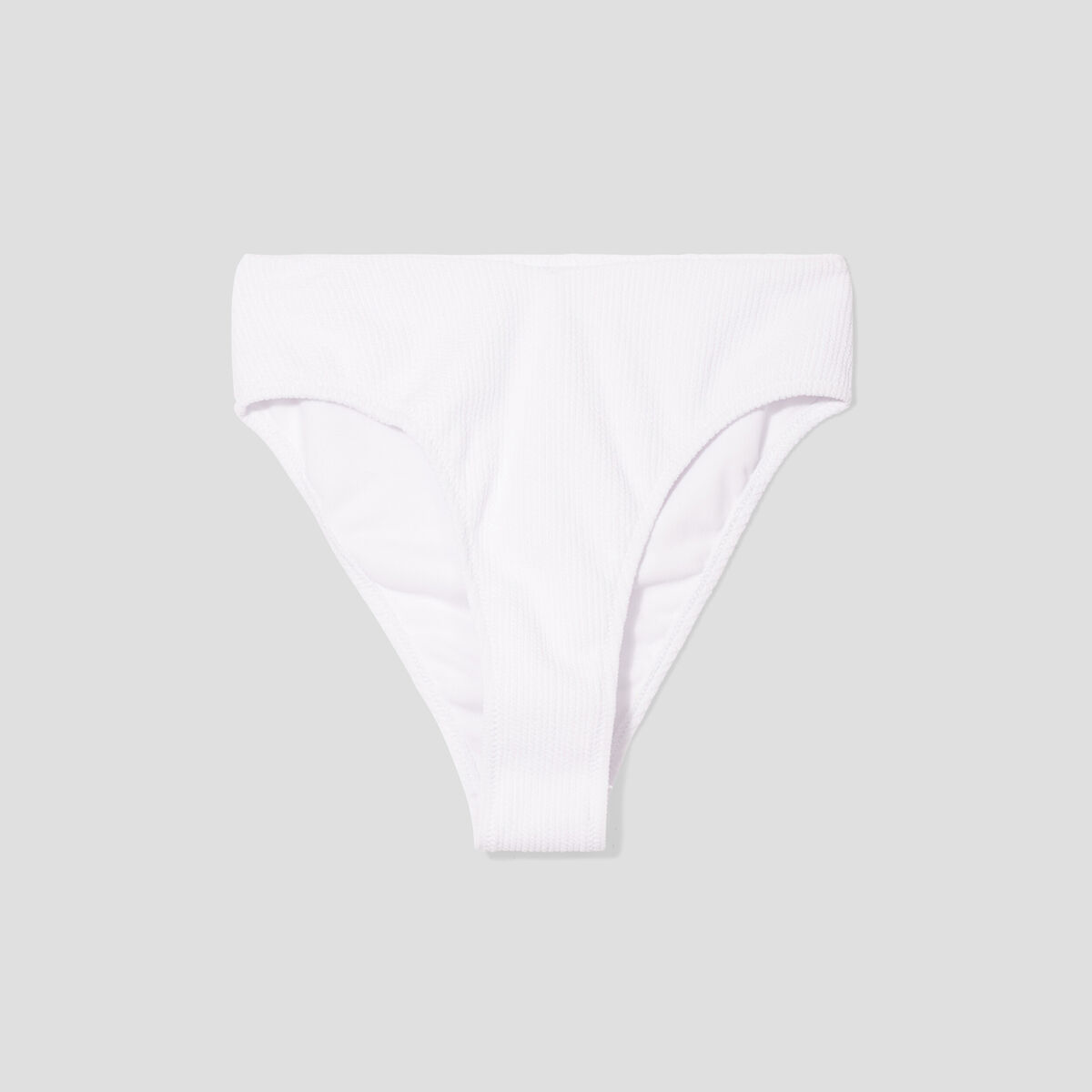 Bas de maillot de bain culotte haute blanc femme