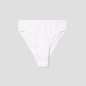 Bas de maillot de bain culotte haute blanc femme