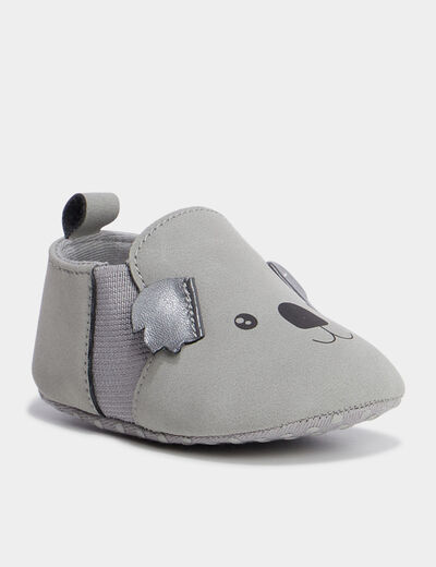 Bottillons layette gris bébé garçon