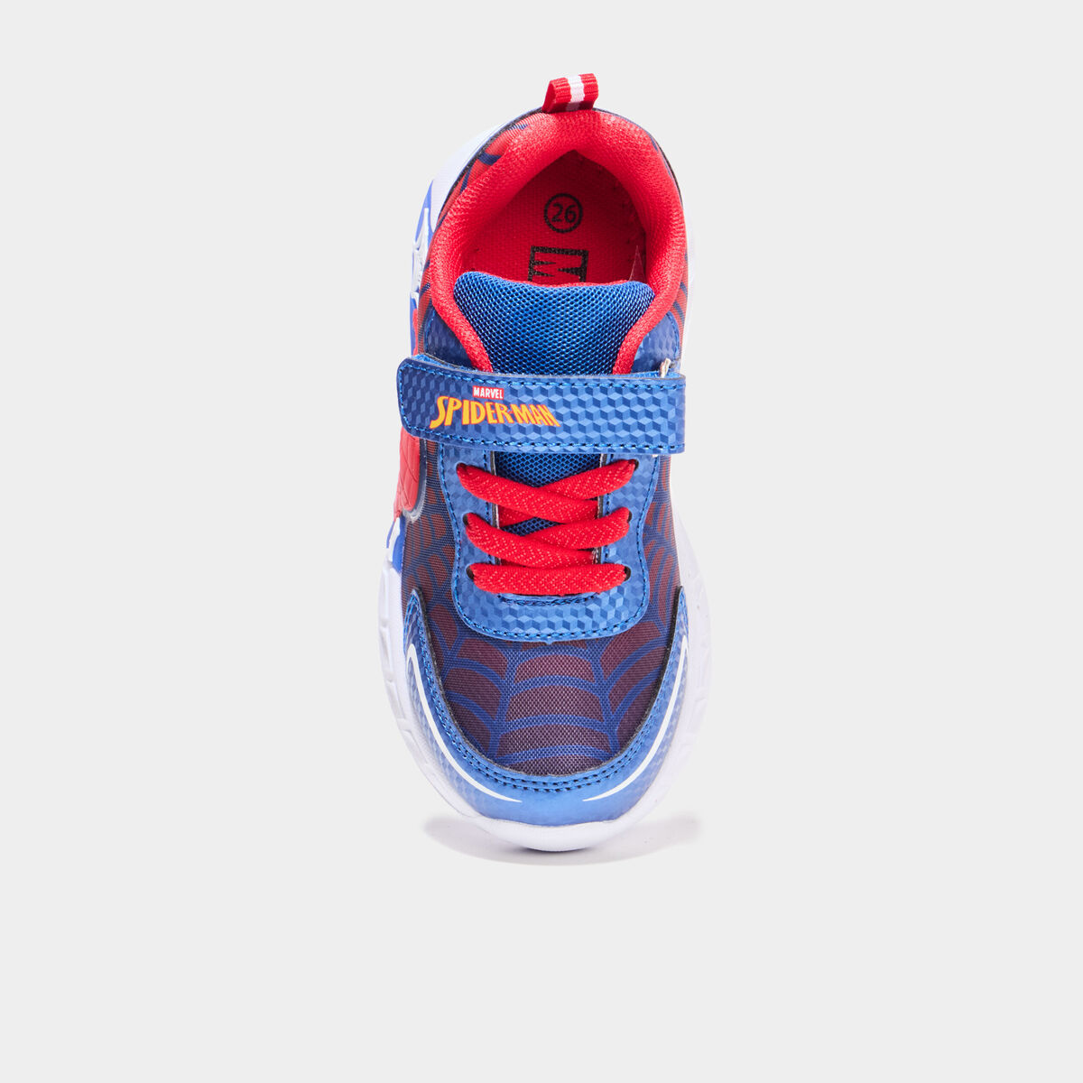 Running lumineuses &agrave; scratchs Spider-Man bleu gar&ccedil;on