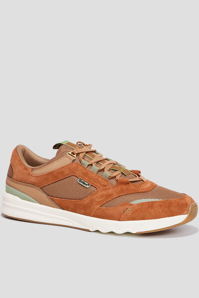 Baskets running en cuir Kickers Koolflex marron homme