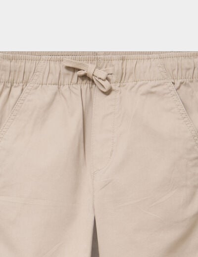 Pantalon battle taille &eacute;lastiqu&eacute;e coton gris fonc&eacute; gar&ccedil;on