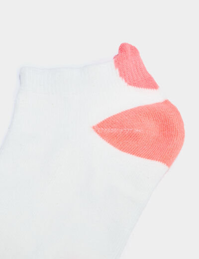 Lot 5 paires chaussettes invisibles blanc femme