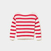 Pull manches longues coton rouge fille