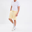 Short de jogging en molleton jaune clair homme