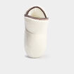 Chaussons bottines effet polaire blanc femme