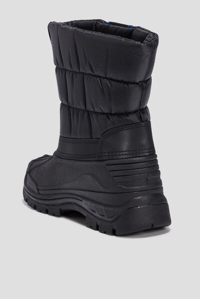 Bottes de neige crantées noir garçon