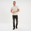 Jean stretch coupe regular denim noir homme
