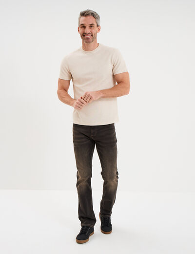 Jean stretch coupe regular denim noir homme