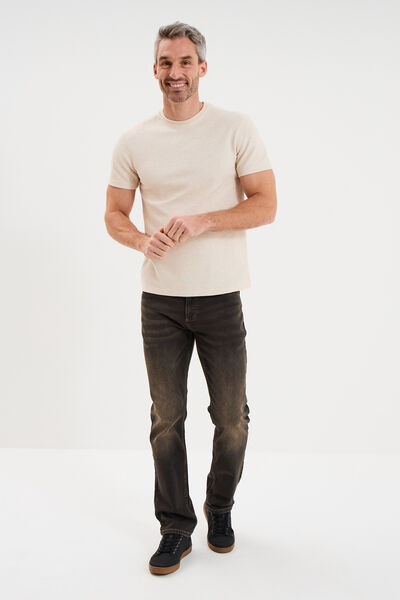 Jean stretch coupe regular denim noir homme