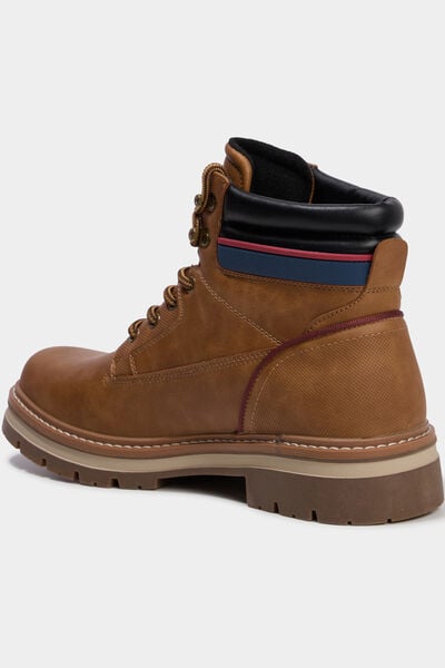 Boots &agrave; lacets avec semelle crant&eacute;e marron clair homme
