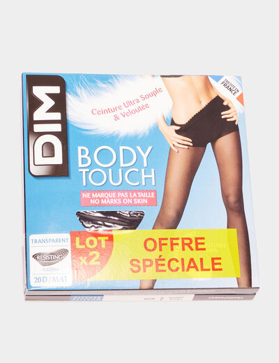 Lot 2 collants 20 D DIM Body Touch noir femme