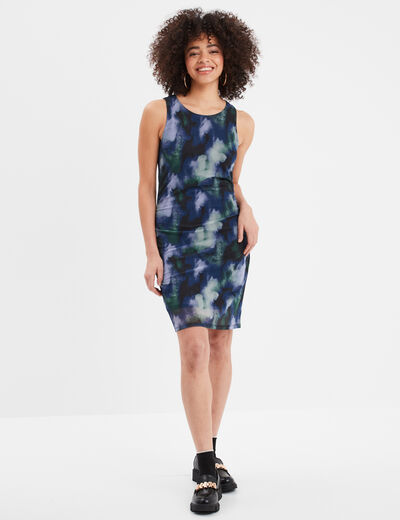 Robe courte sans manches Liberto violet femme
