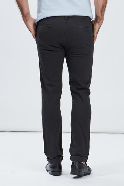 Pantalon chino gris foncé homme