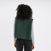 Gilet effet bouclette sans manches vert femme