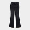 Jean flare taille basse denim noir femme