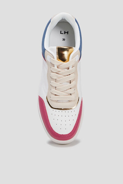 Tennis à lacets multicolore femme