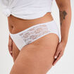 Culotte empiècements dentelle blanc femme grande taille