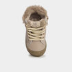 Bottillons zipp&eacute;s en cuir semelle souple rose clair b&eacute;b&eacute; fille
