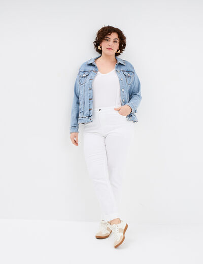 Veste en jean boutonnée Creeks denim double stone femme grande taille