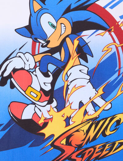 T-shirt manches courtes coton Sonic multicolore garçon