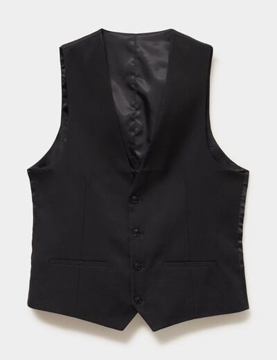Gilet de costume sans manches noir homme