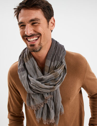 Foulard à franges multicolore homme