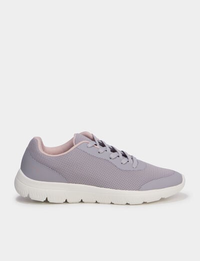 Baskets running mauve femme