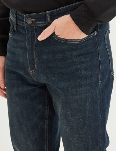 Jeans straight 5 poches Liberto denim brut homme