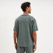 T-shirt col rond droit relax fit vert kaki homme