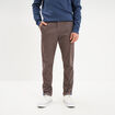 Pantalon chino slim stretch taupe homme