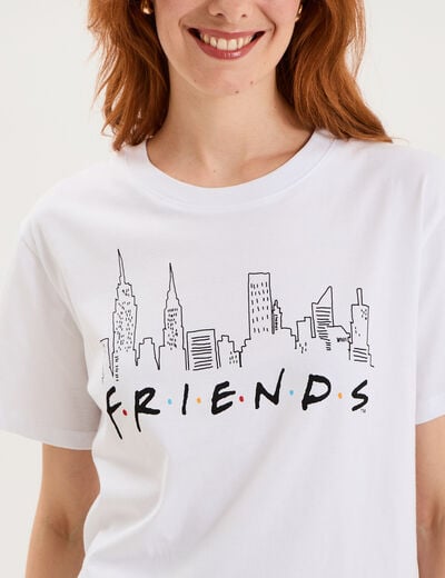 T-shirt manches courtes coton Friends blanc femme