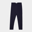 Legging long coton taille &eacute;lastiqu&eacute;e bleu marine fille