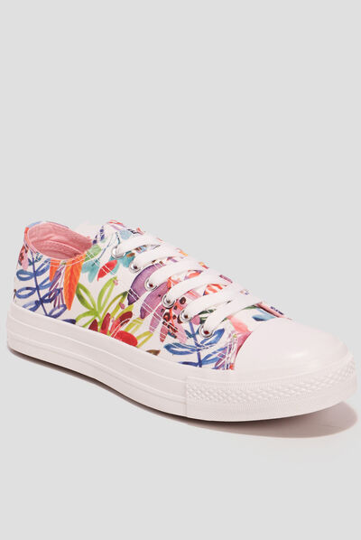 Tennis en toile à lacets Creeks multicolore femme