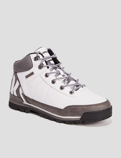 Boots à lacet blanc homme