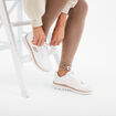 Baskets running Skechers Graceful blanc femme