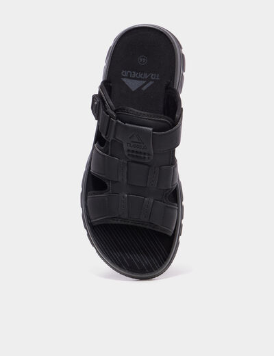 Mules &agrave; scratchs noir homme