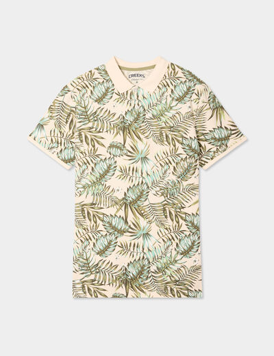 Polo manches courtes Creeks ecru homme