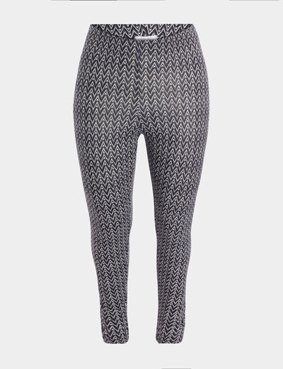 Legging en coton noir femme grande taille