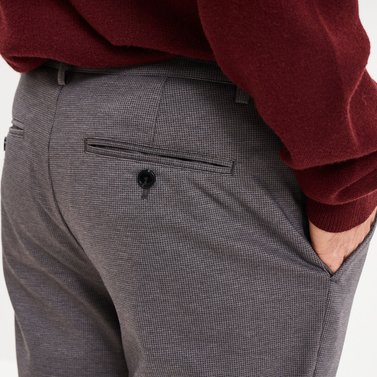 Pantalon chino slim gris homme