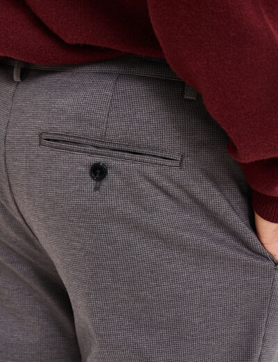 Pantalon chino slim gris homme