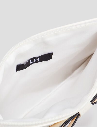 Sac pochette en bandoulière blanc femme
