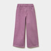 Pantalon large taille &eacute;lastiqu&eacute;e coton violet fille