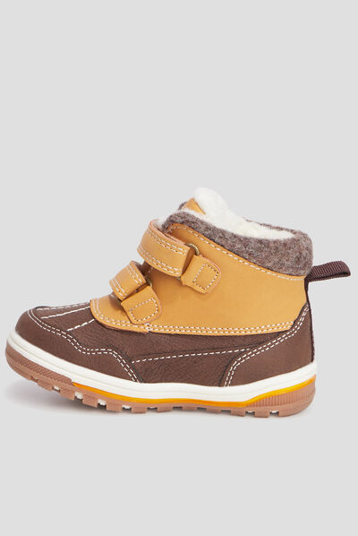 Bottines fourrées marron bébé garçon