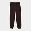 Pantalon de jogging molletonn&eacute; marron fonc&eacute; femme