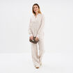 Chemise oversize lin mélangé blanc femme